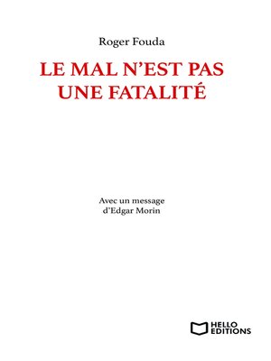 cover image of Le mal n'est pas une fatalité